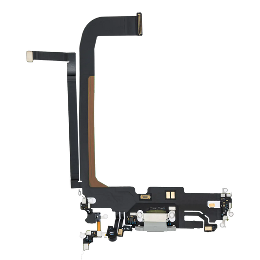 Charging Port Flex Cable For iPhone 13 Pro Max (Premium) (Silver)