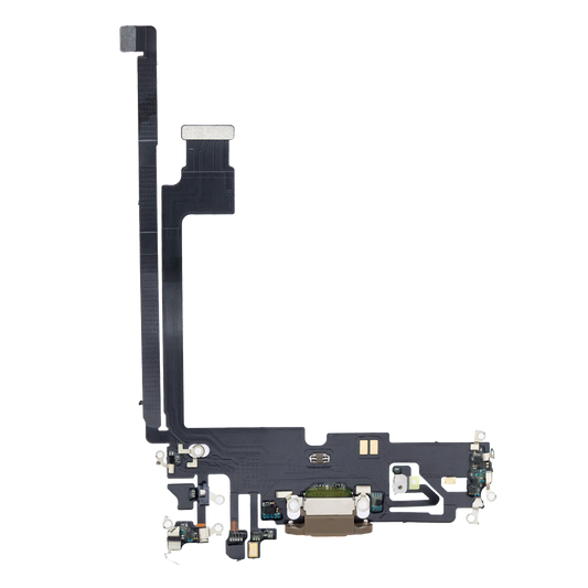 Charging Port Flex Cable For iPhone 12 Pro Max (Aftermarket Plus) (Gold)
