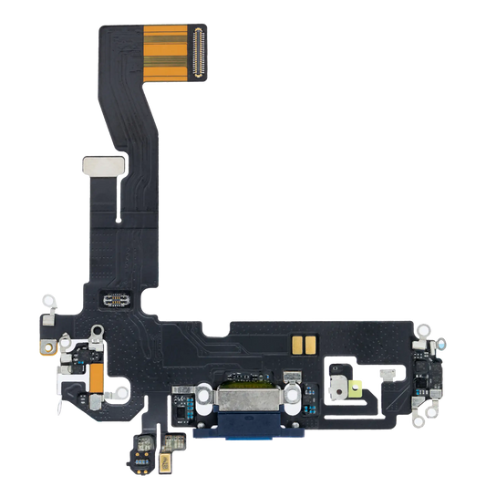 Charging Port Flex Cable For iPhone 12 / 12 Pro (Aftermarket Plus) (Pacific Blue)