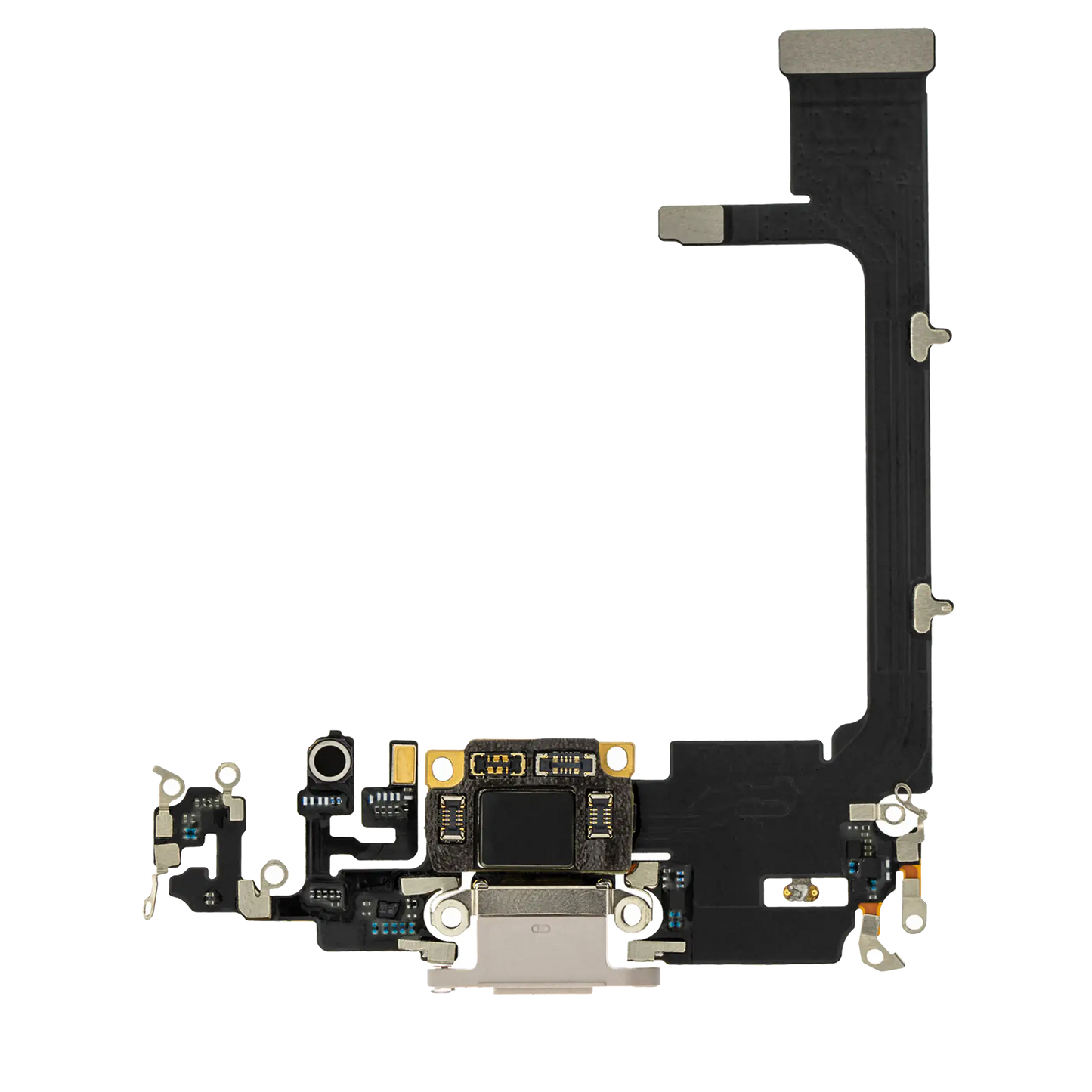 Charging Port Flex Cable With Board For iPhone 11 Pro (Aftermarket Plus) (Silver)