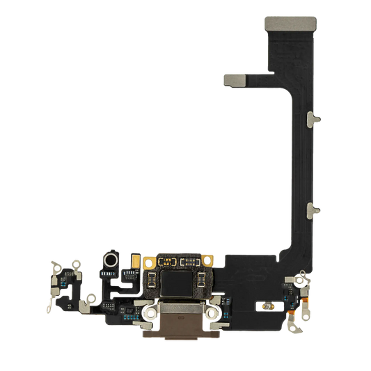 Charging Port Flex Cable With Board For iPhone 11 Pro (Aftermarket Plus) (Gold)