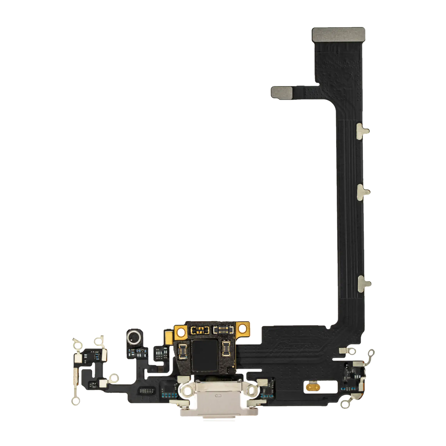 Charging Port Flex Cable With Board For iPhone 11 Pro Max (Aftermarket Plus) (Silver)