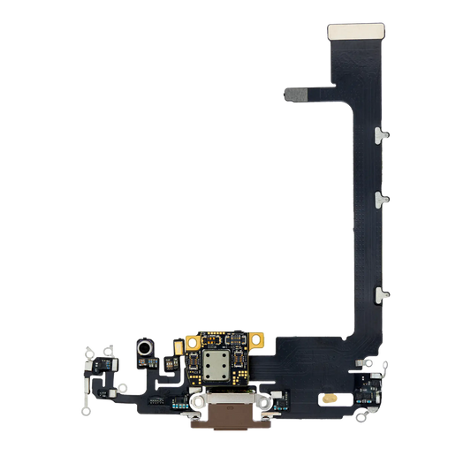 Charging Port Flex Cable With Board For iPhone 11 Pro Max (Aftermarket Plus) (Gold)