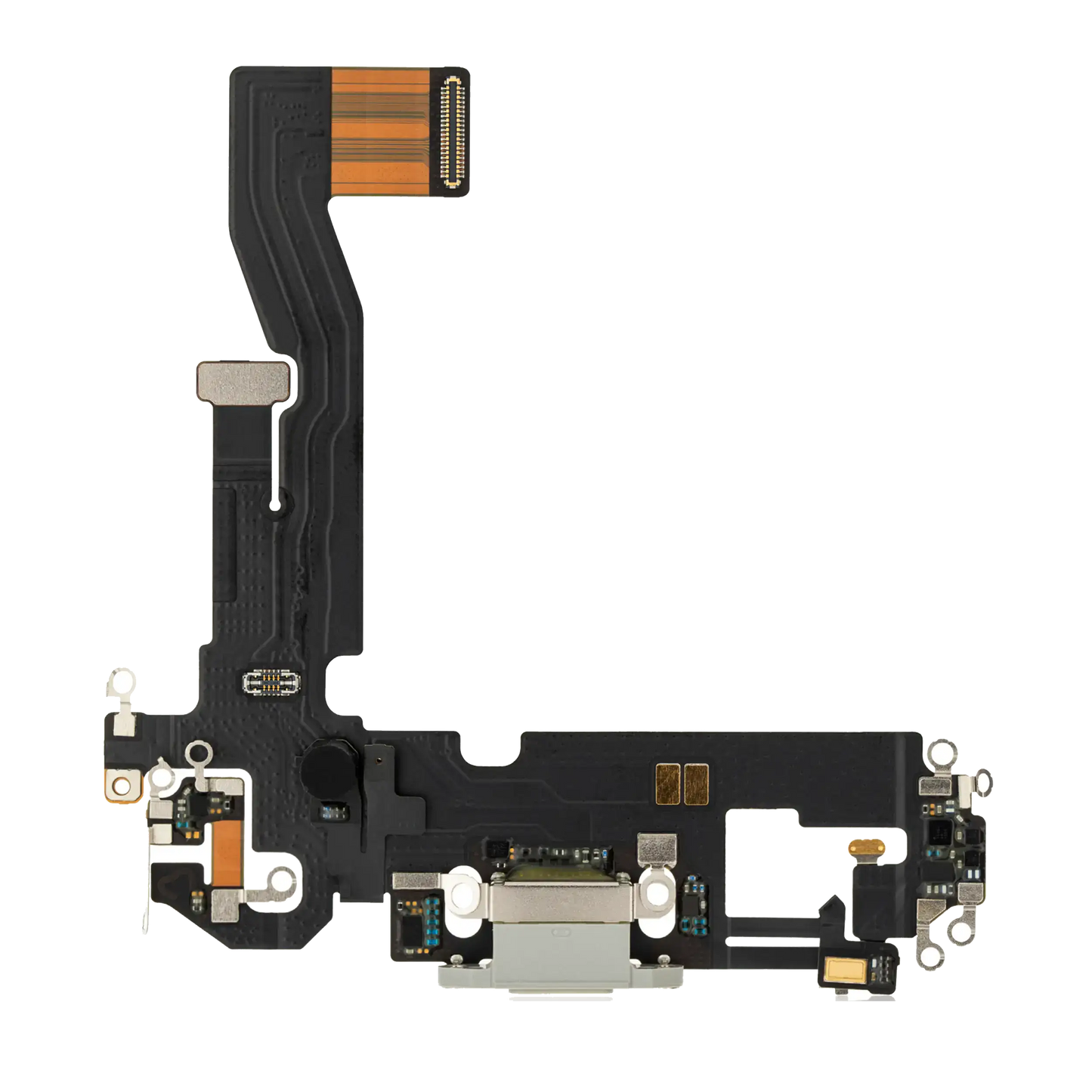 Charging Port Flex Cable For iPhone 12 Pro (Premium) (Silver)