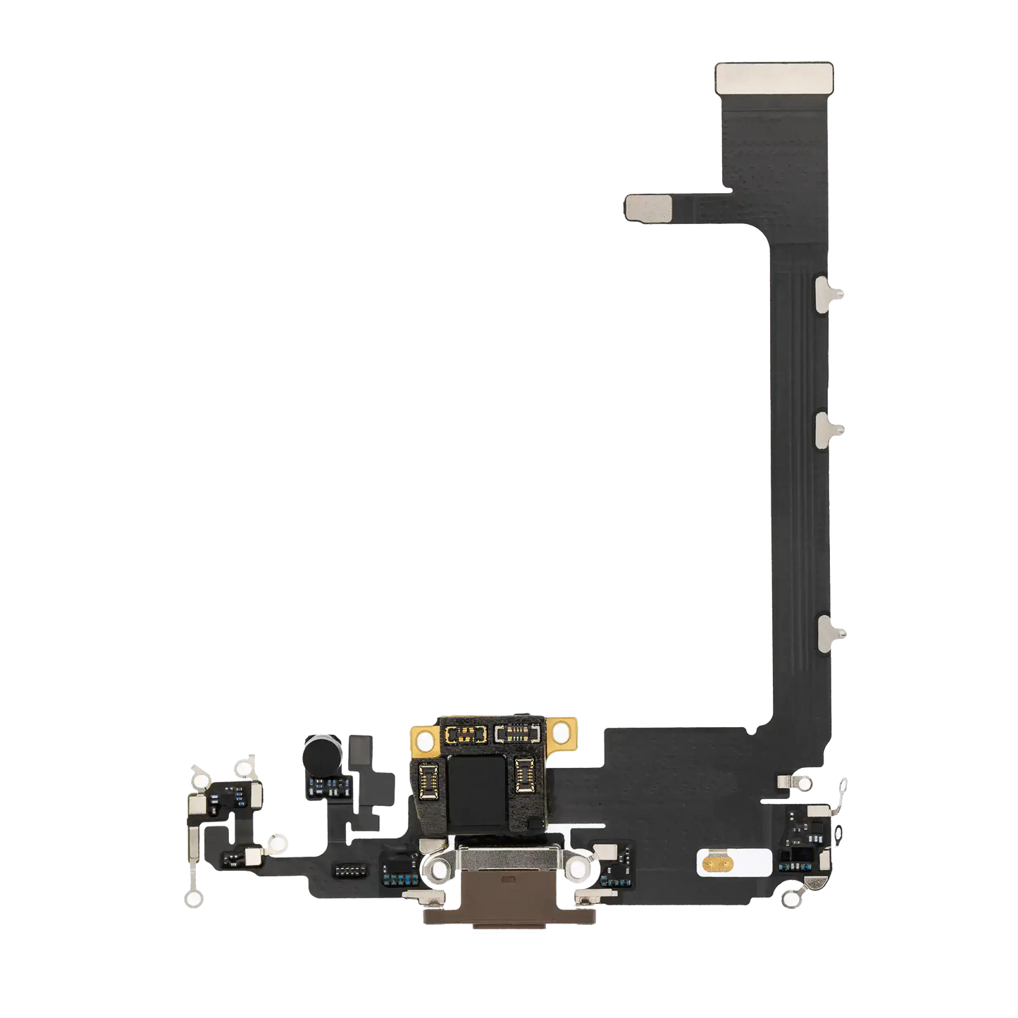 Charging Port Flex Cable With Board For iPhone 11 Pro Max (Premium) (Gold)