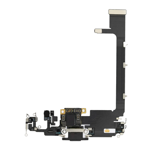 Charging Port Flex Cable With Board For iPhone 11 Pro Max (Premium) (Space Gray)