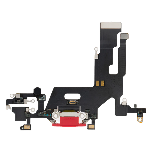 Charging Port Flex Cable For iPhone 11 (Premium) (Red)