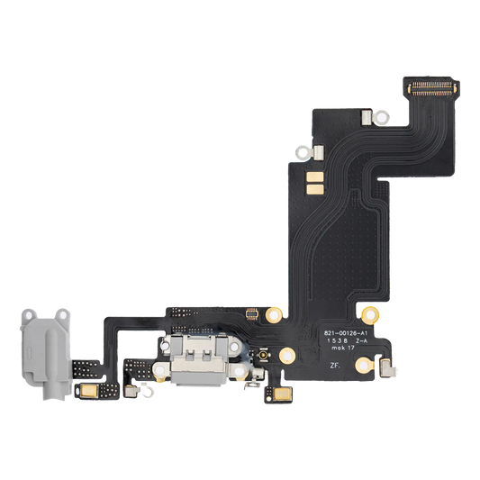 Charging Port Flex Cable For iPhone 6S Plus (Aftermarket) (Silver)