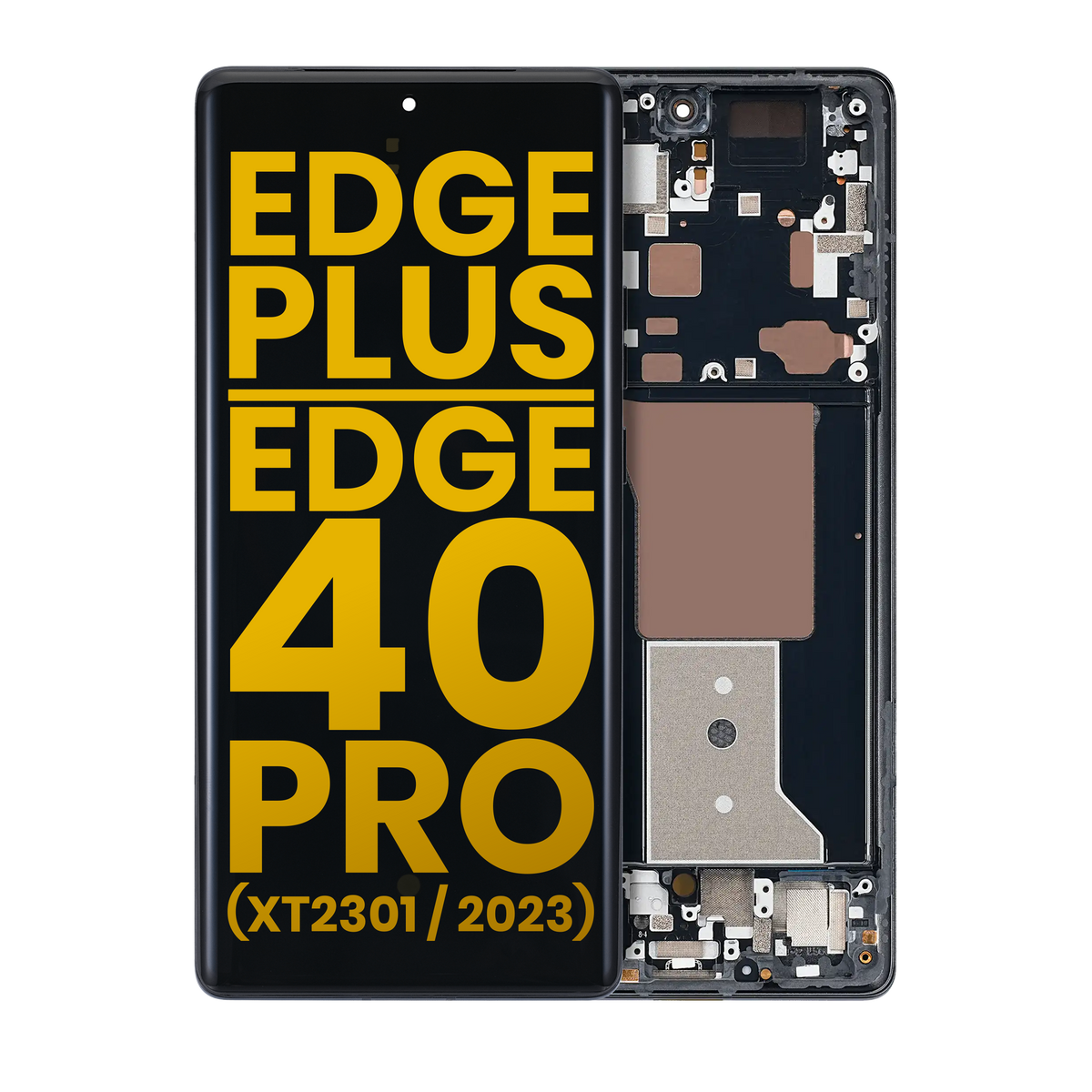 OLED Assembly With Frame For Motorola Edge Plus / Edge 40 Pro (XT2301 / 2023) (Refurbished) (Interstellar Black) | SKU 107082133502 | image 1
