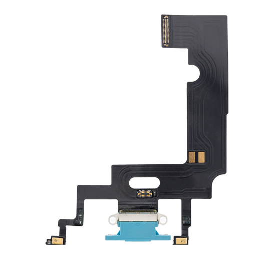Charging Port Flex Cable For iPhone XR (Aftermarket) (Blue)