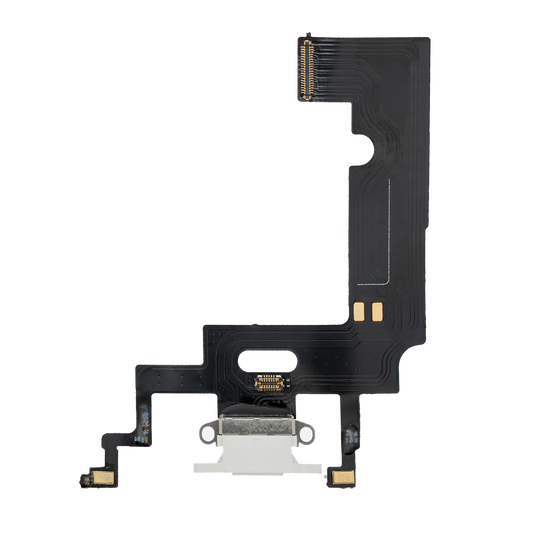 Charging Port Flex Cable For iPhone XR (Aftermarket) (White)