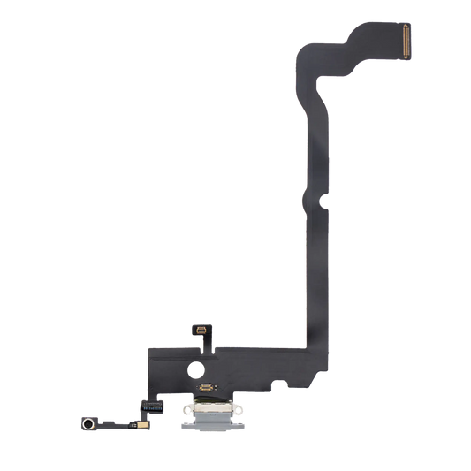 Charging Port Flex Cable For iPhone XS Max (Aftermarket) (Silver)