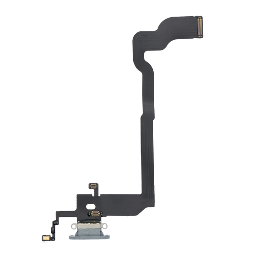 Charging Port Flex Cable For iPhone X (Aftermarket) (Silver)