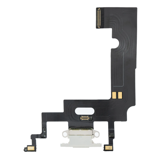 Charging Port Flex Cable For iPhone XR (Premium) (White)