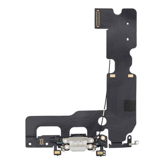 Charging Port Flex Cable For iPhone 7 Plus (Aftermarket) (Silver)