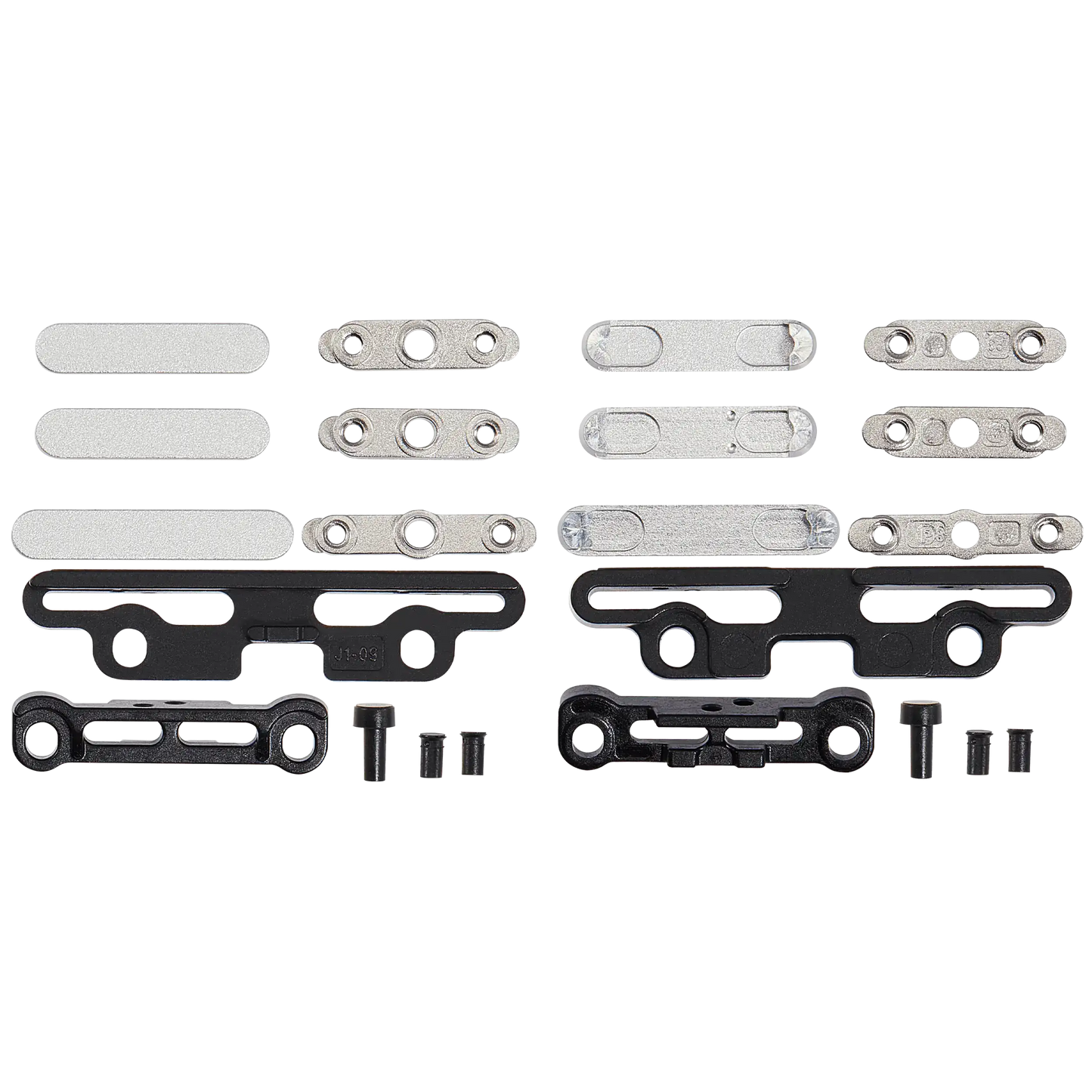 Full Button And Bracket Set For iPad Pro 11" 5th Gen (2024) / Pro 13" 7th Gen (2024) (11 Piece Set) (Silver)