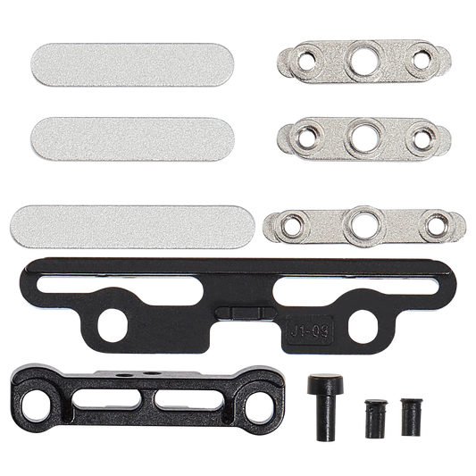 Full Button And Bracket Set For iPad Pro 11" 5th Gen (2024) / Pro 13" 7th Gen (2024) (11 Piece Set) (Silver)