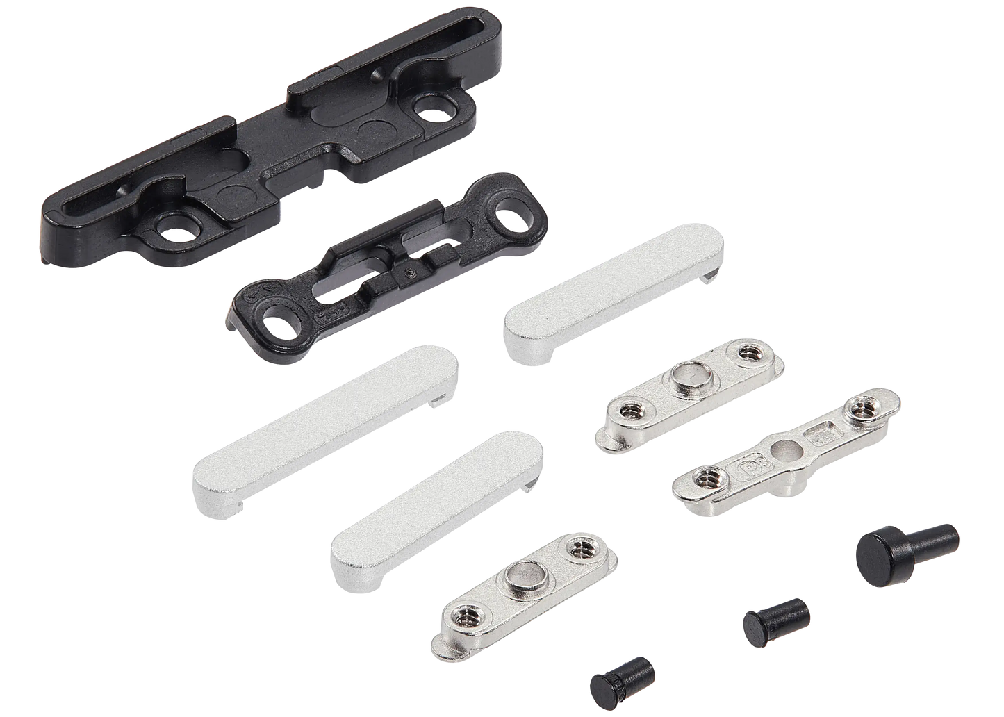 Full Button And Bracket Set For iPad Pro 11" 5th Gen (2024) / Pro 13" 7th Gen (2024) (11 Piece Set) (Silver)