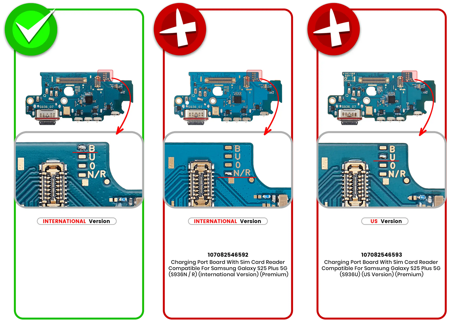 Charging Port Board With Sim Card Reader For Samsung Galaxy S25 Plus 5G (S936B) (International Version) (Premium)