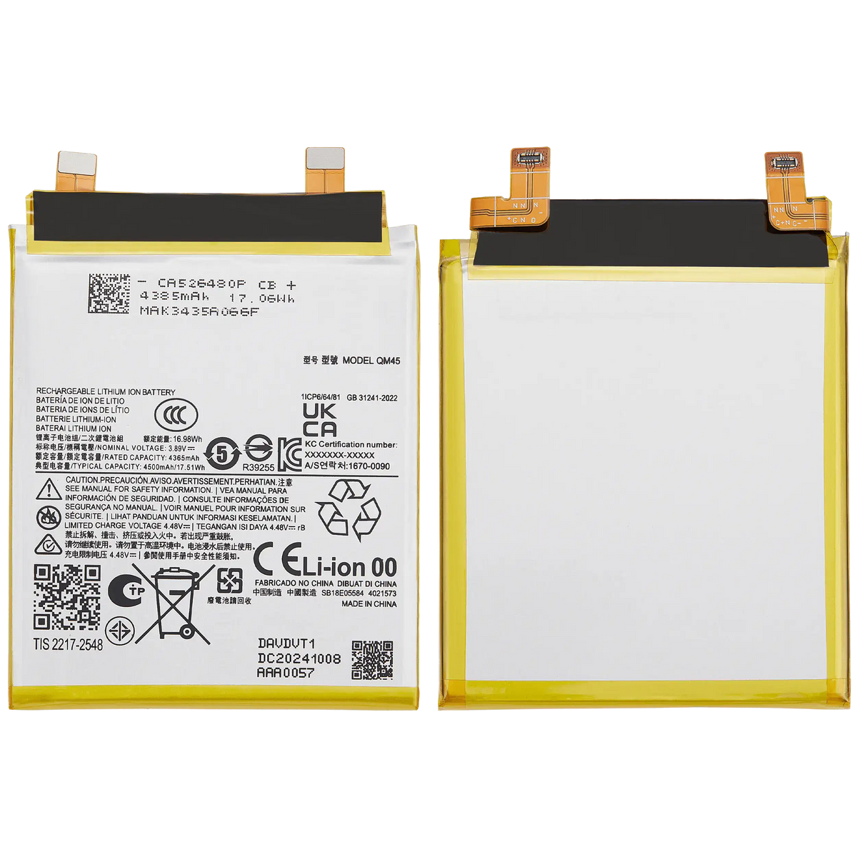 Replacement Battery For Motorola Moto Edge 50 Pro (XT2403 / 2024) (QM45) | SKU 107092171152 | image 2