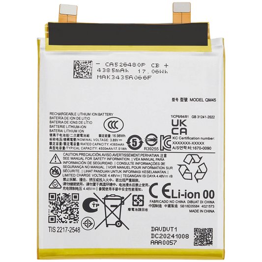 Replacement Battery For Motorola Moto Edge 50 Pro (XT2403 / 2024) (QM45) | SKU 107092171152 | image 1