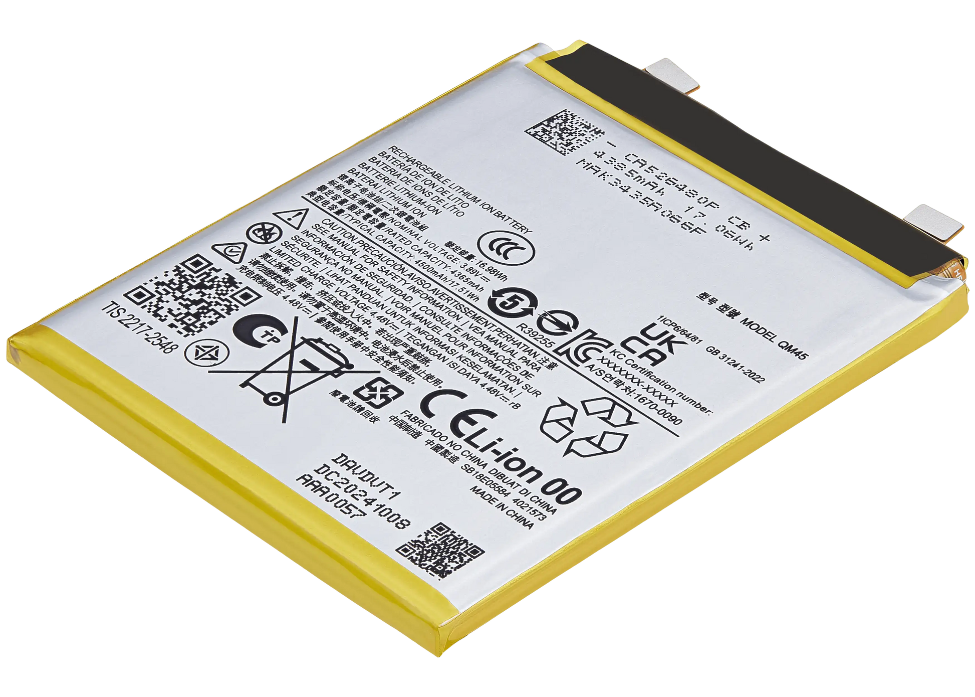Replacement Battery For Motorola Moto Edge 50 Pro (XT2403 / 2024) (QM45) | SKU 107092171152 | image 4