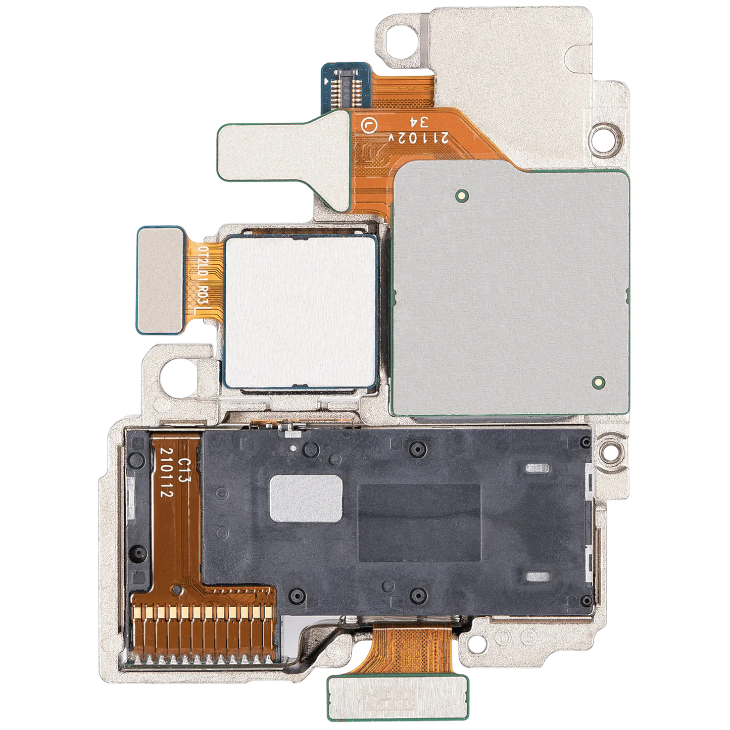 Back Camera Assembly (Wide & Telephoto & Ultrawide & Periscope & Telephoto) For Samsung Galaxy S21 Ultra 5G (Used OEM Pull: Grade B)
