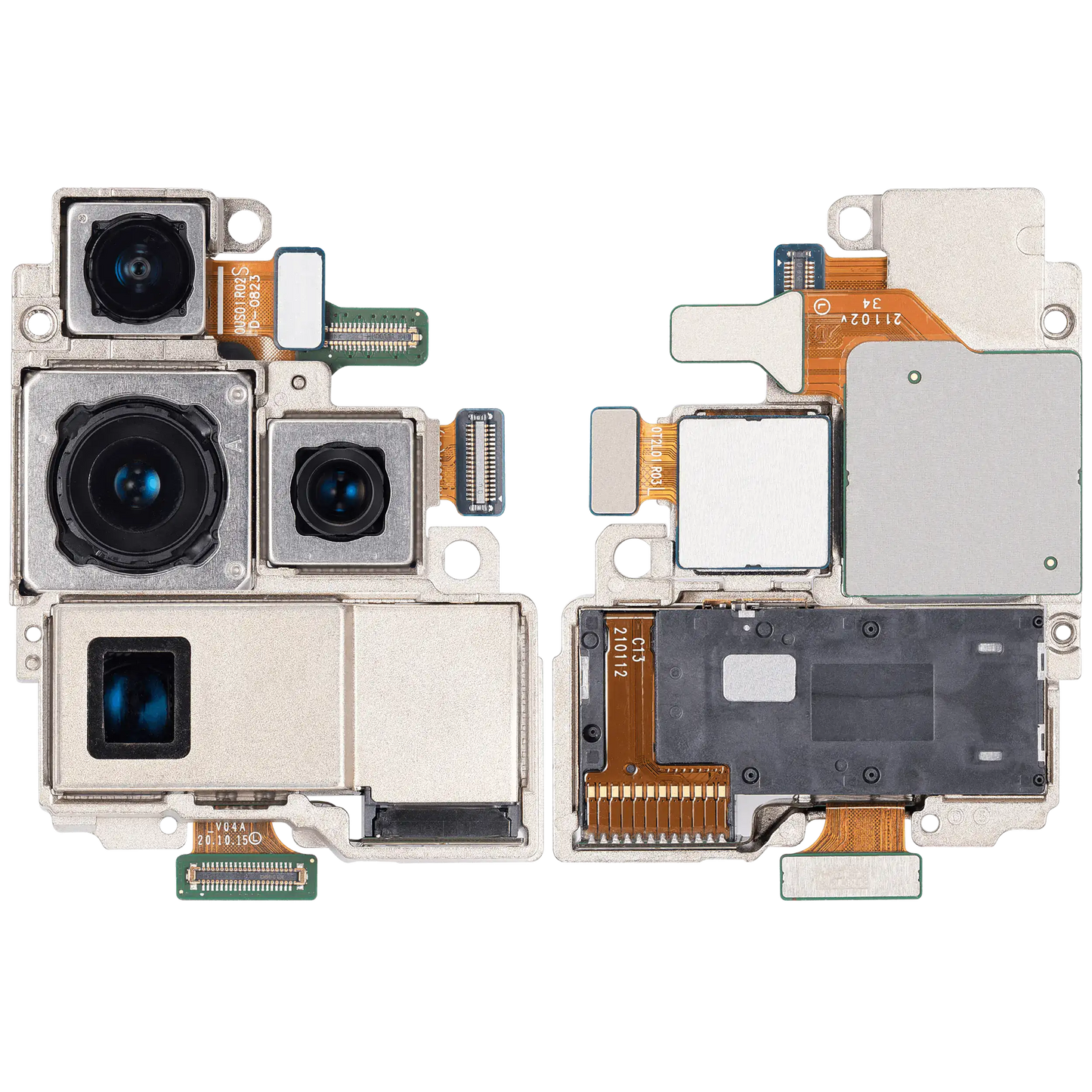 Back Camera Assembly (Wide / Telephoto / Ultrawide / Periscope) For Samsung Galaxy S21 Ultra 5G (Used OEM Pull: Grade A)