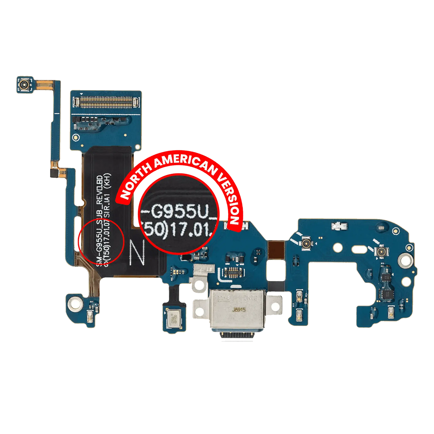 Charging Port With Flex Cable For Samsung Galaxy S8 Plus (G955U) (US Version) (Service Pack)