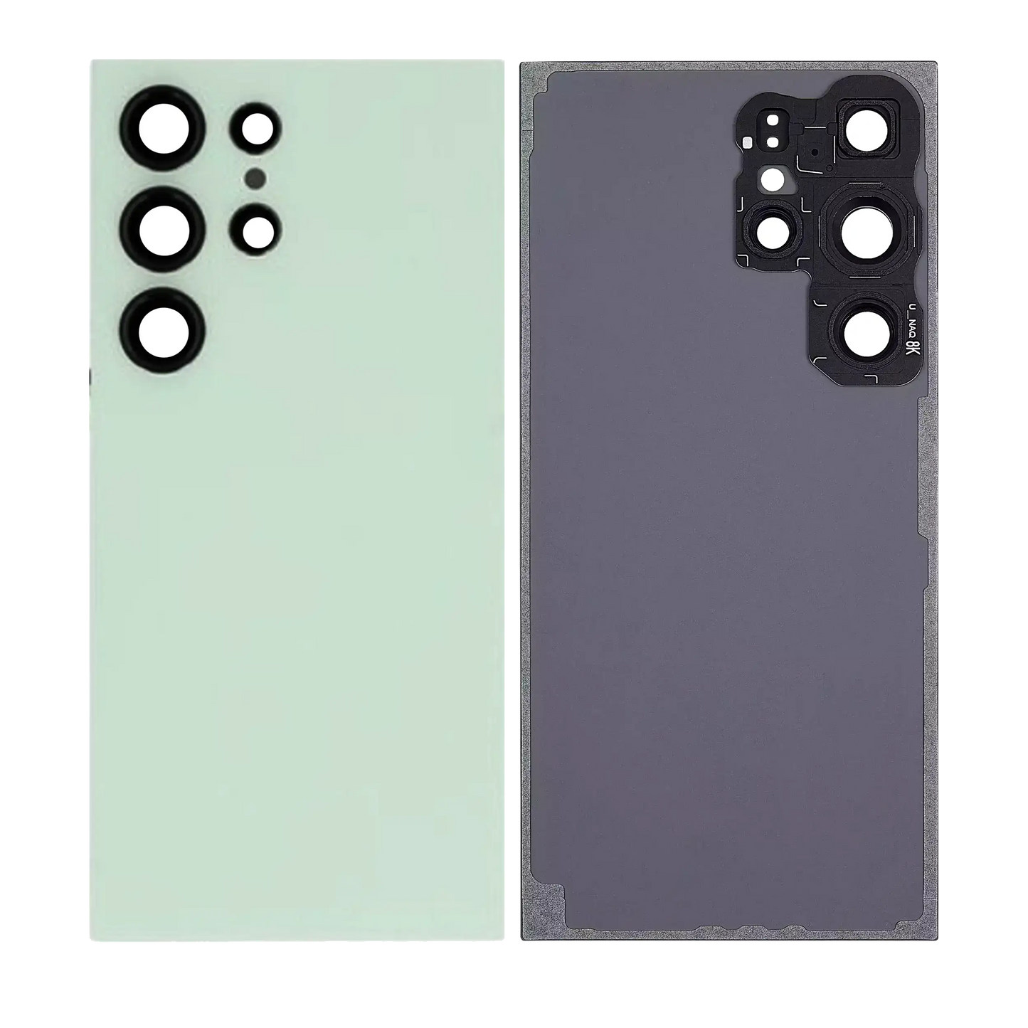 Back Cover Glass With Camera Lens For Samsung Galaxy S24 Ultra 5G (No Logo) (Aftermarket Plus) (Titanium Green)