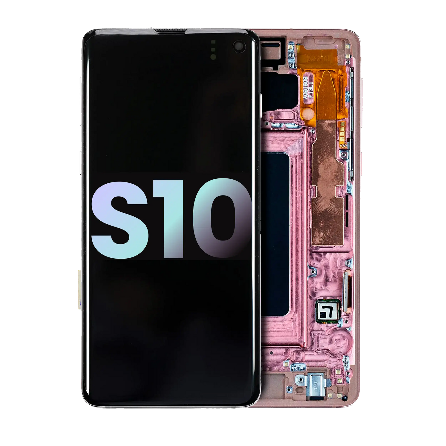 OLED Assembly With Frame For Samsung Galaxy S10 (Service Pack) (Flamingo Pink)