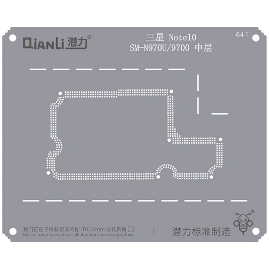 Bumblebee Stencil (QS641) For Samsung Note 10 SM-N970U/9700 Middle Frame (Qianli)