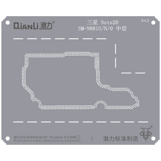 Bumblebee Stencil (QS643) For Samsung Note 20 SM-N981U/N/O Middle Frame (Qianli)