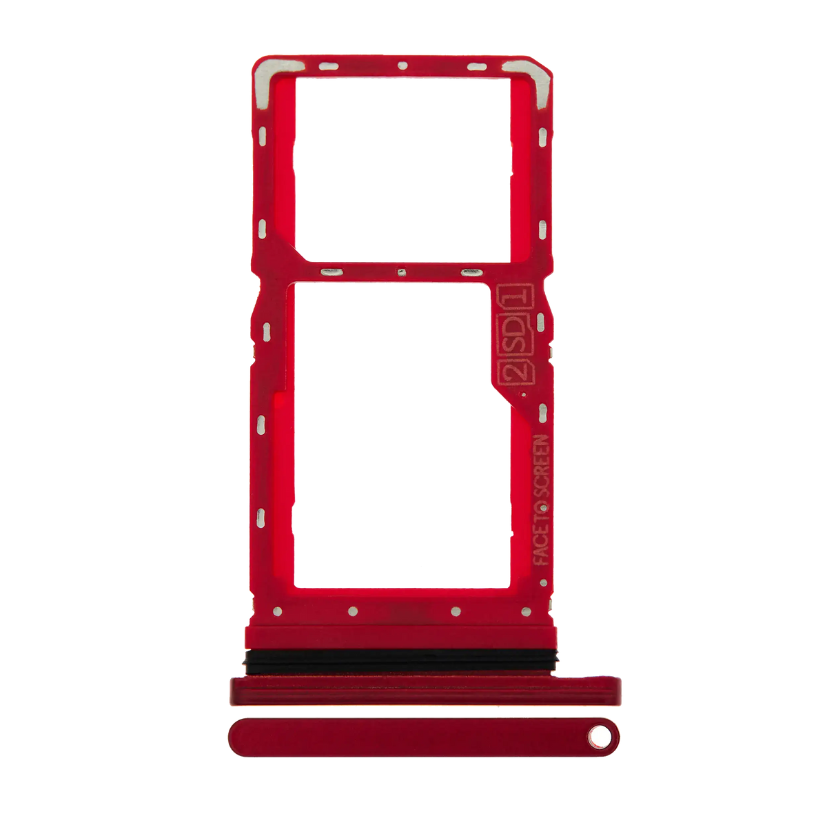 Dual Sim Card Tray For Motorola Moto G8 Play (XT2015 / 2019) (Magenta red) | compatible mobile phone replacement part | SKU 107085003435 | product image 1
