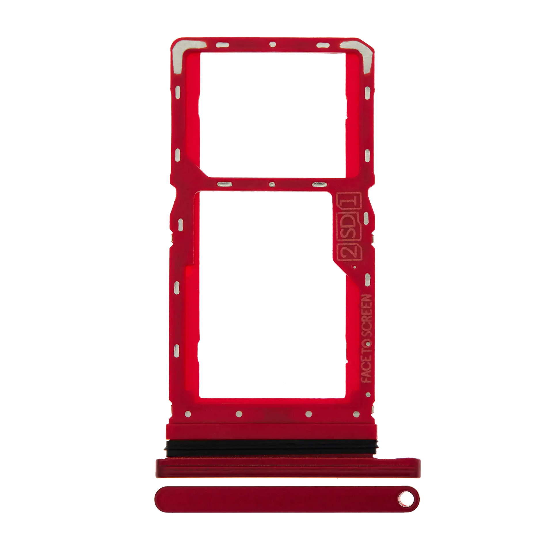 Dual Sim Card Tray For Motorola Moto G8 Play (XT2015 / 2019) (Magenta red) | compatible mobile phone replacement part | SKU 107085003435 | product image 1
