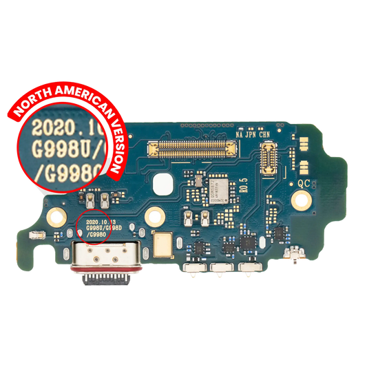Charging Port Board With Sim Card Reader For Samsung Galaxy S21 Ultra 5G (G998U) (US Version) (Premium)