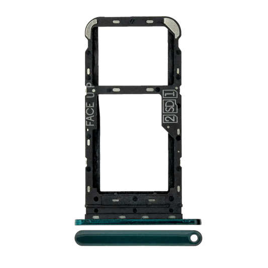 Dual Sim Card Tray For Motorola One Fusion (XT2073 / 2020) (Emerald Green) - Motorola replacement part - product image 1 - SKU 107082023526
