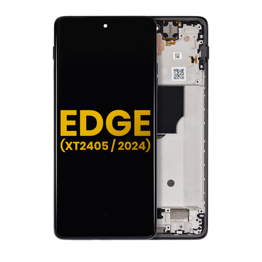 OLED Assembly With Frame For Motorola Edge (XT2405 / 2024) (Refurbished) (Black) | SKU 107082145038 | image 1