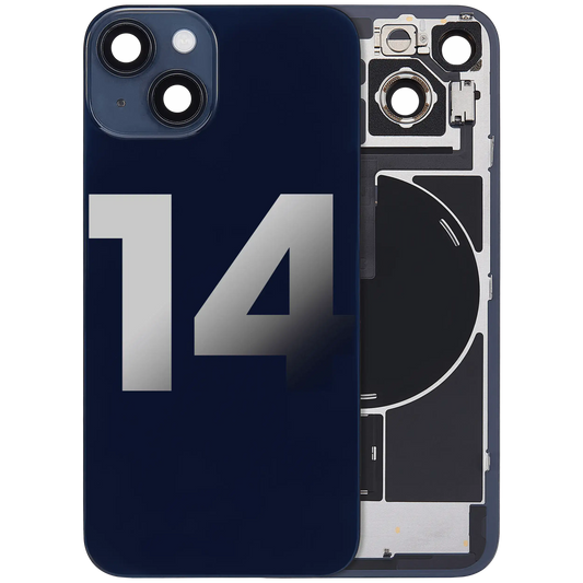 Back Glass w/ MagSafe Magnet & NFC & Flashlight Flex For iPhone 14 (Used OEM Pull: Grade A) (Midnight)