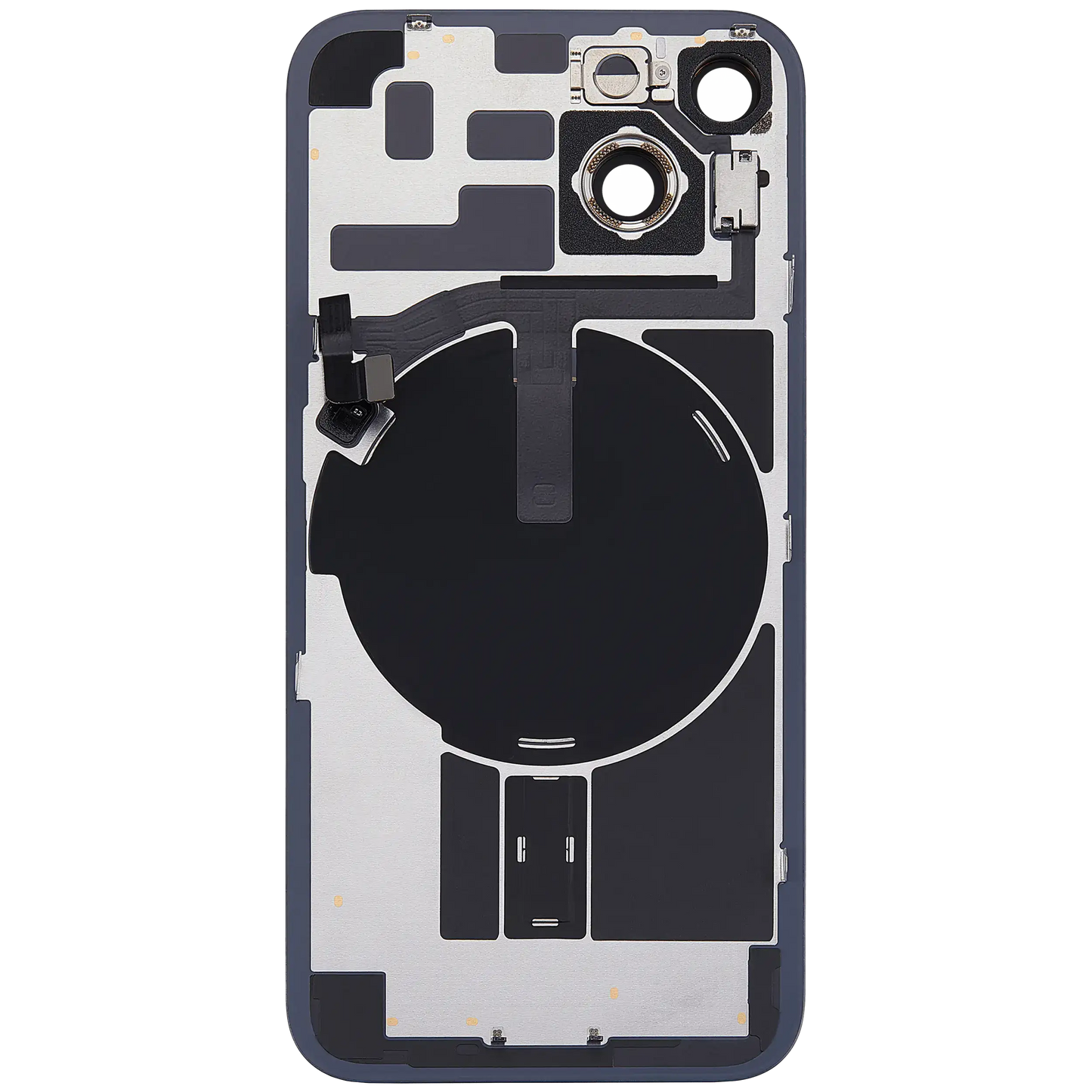 Back Glass w/ MagSafe Magnet & NFC & Flashlight Flex For iPhone 14 (Used OEM Pull: Grade A) (Midnight)
