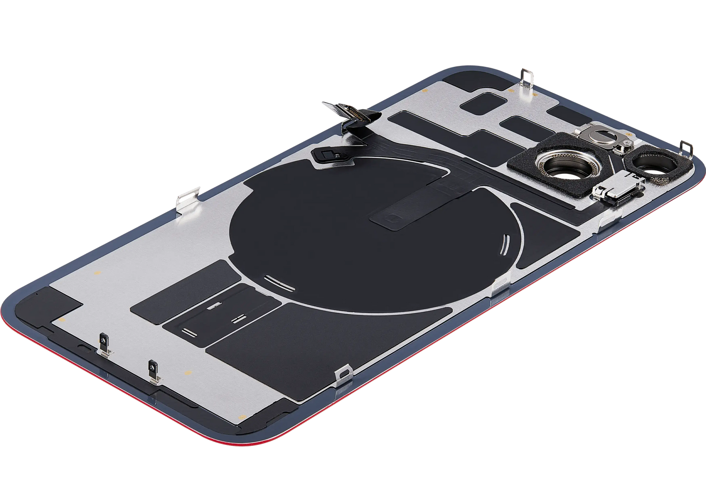Back Glass w/ MagSafe Magnet & NFC & Flashlight Flex For iPhone 14 (Used OEM Pull: Grade A) (Red)