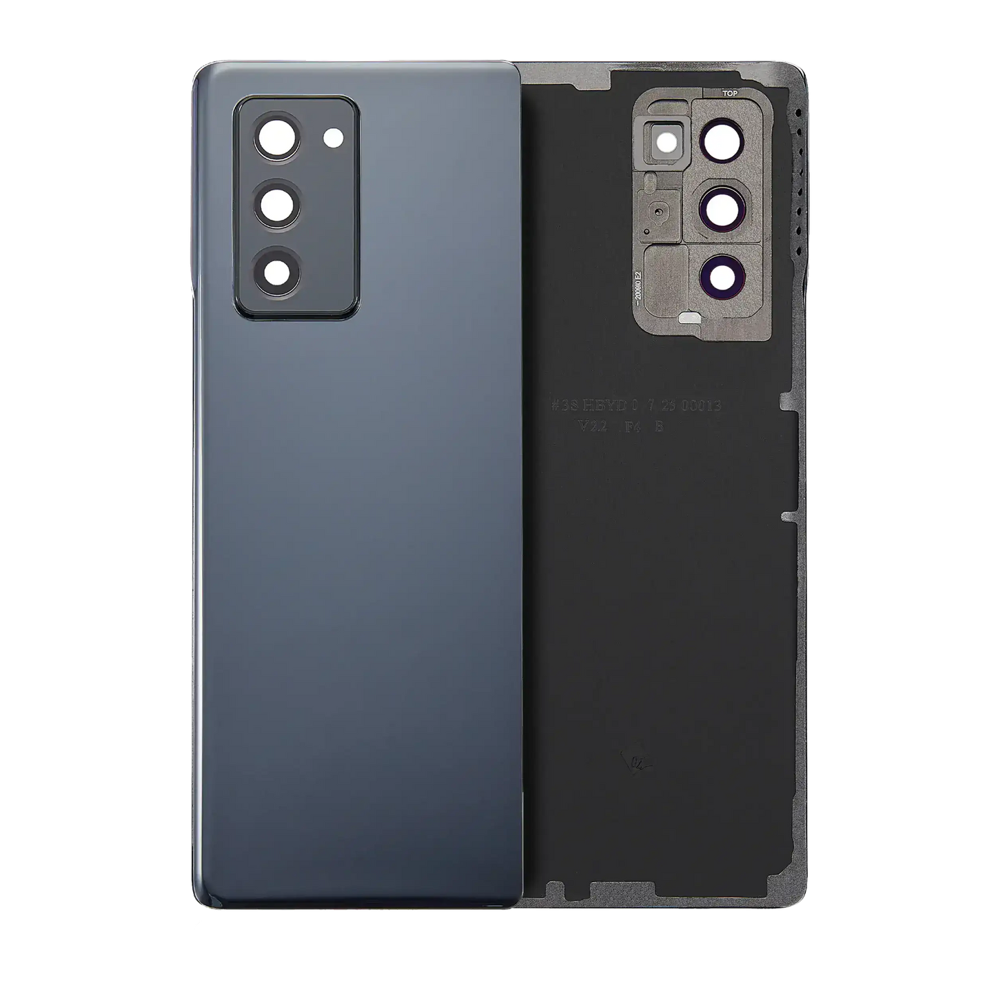 Back Cover Glass With Camera Lens For Samsung Galaxy Z Fold 2 5G (Service Pack) (Mystic Black) OEM quality view