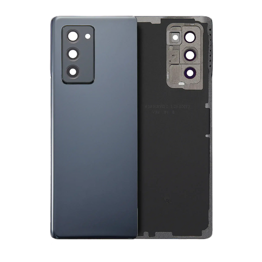 Back Cover Glass With Camera Lens For Samsung Galaxy Z Fold 2 5G (Service Pack) (Mystic Black) OEM quality view