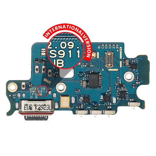 Charging Port Board With Sim Card Reader For Samsung Galaxy S23 5G (S911B) (International Version) (Premium)