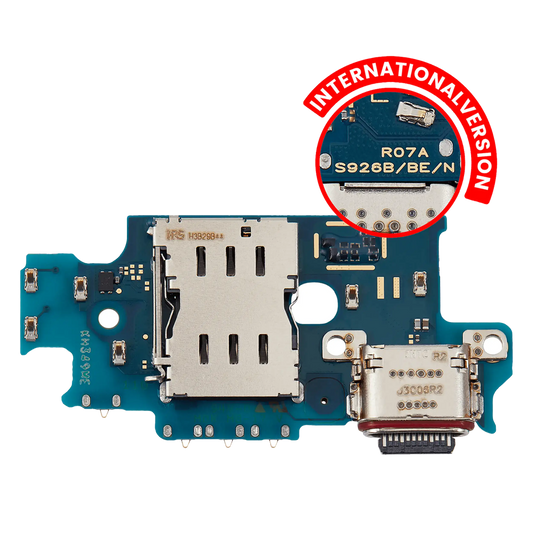 Charging Port Board With Sim Card Reader For Samsung Galaxy S24 Plus 5G (S926B) (International Version) (Premium)