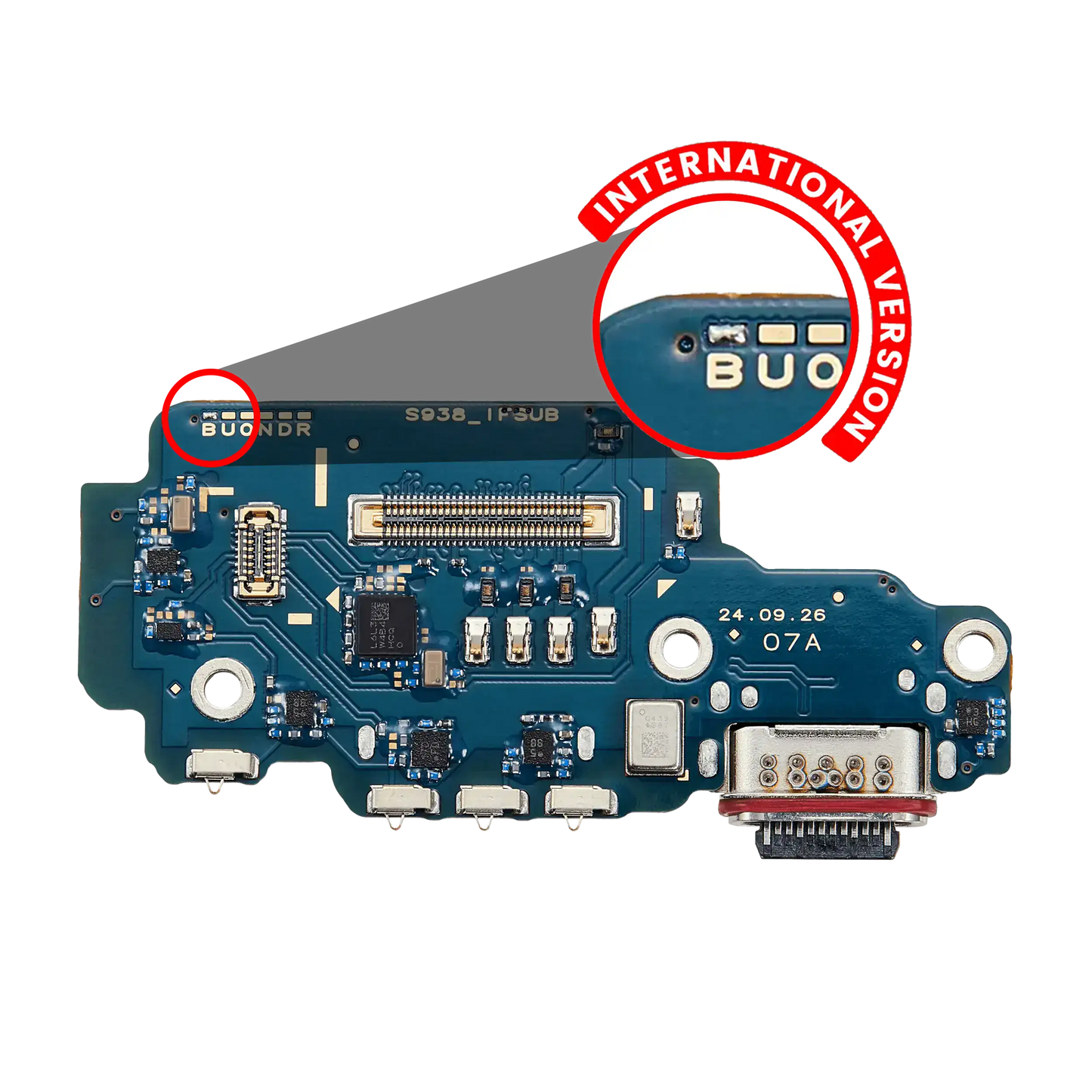 Charging Port Board With Sim Card Reader For Samsung Galaxy S25 Ultra 5G (S938B) (International Version) (Premium)
