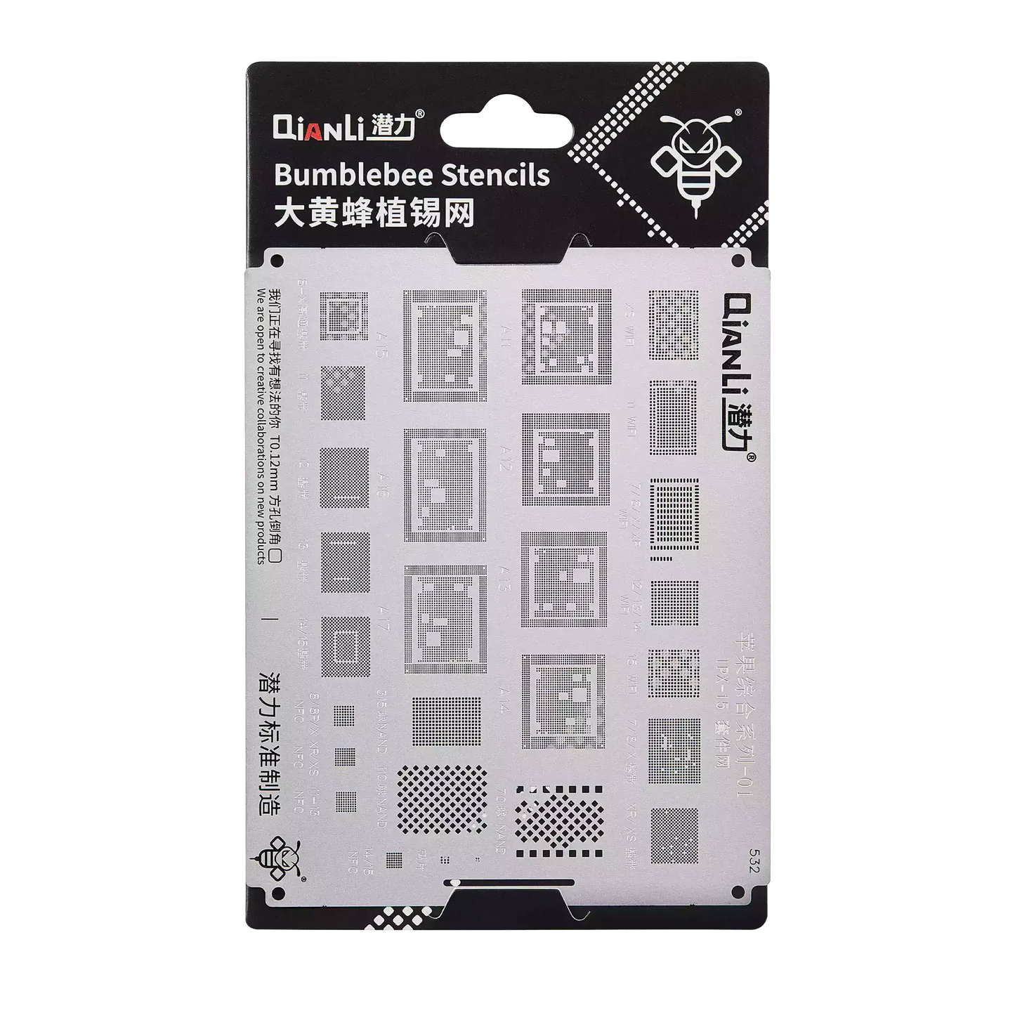 Bumblebee Stencil (QS532) For iPhone X-15 (Qianli)