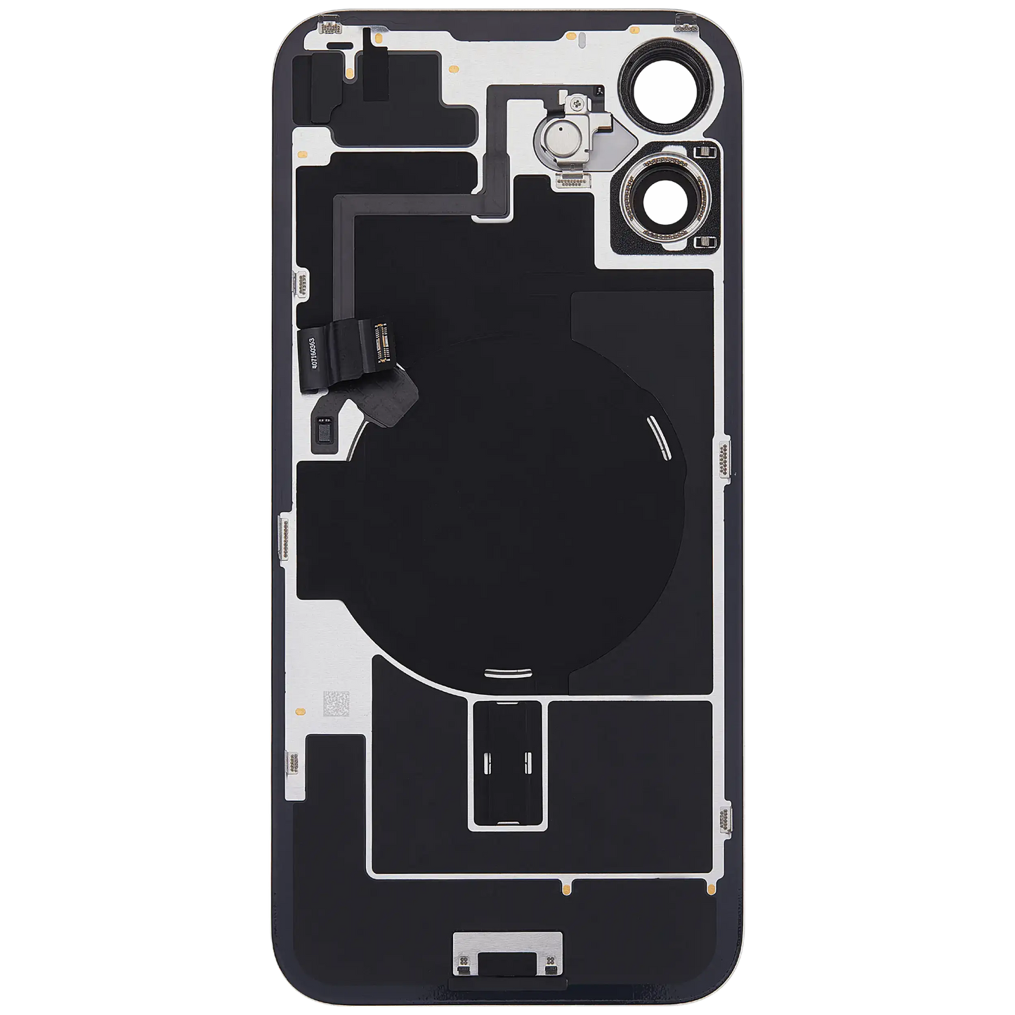 Back Glass w/ MagSafe Magnet & NFC & Flashlight Flex For iPhone 16 Plus (Used OEM Pull: Grade A) (White)