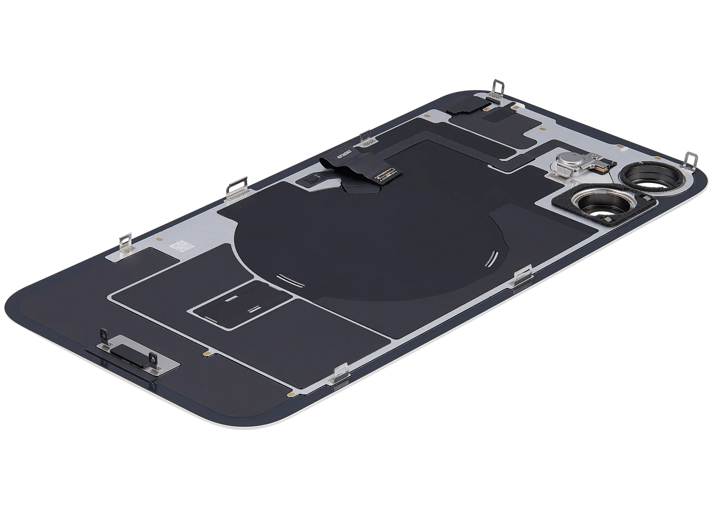 Back Glass w/ MagSafe Magnet & NFC & Flashlight Flex For iPhone 16 Plus (Used OEM Pull: Grade A) (White)