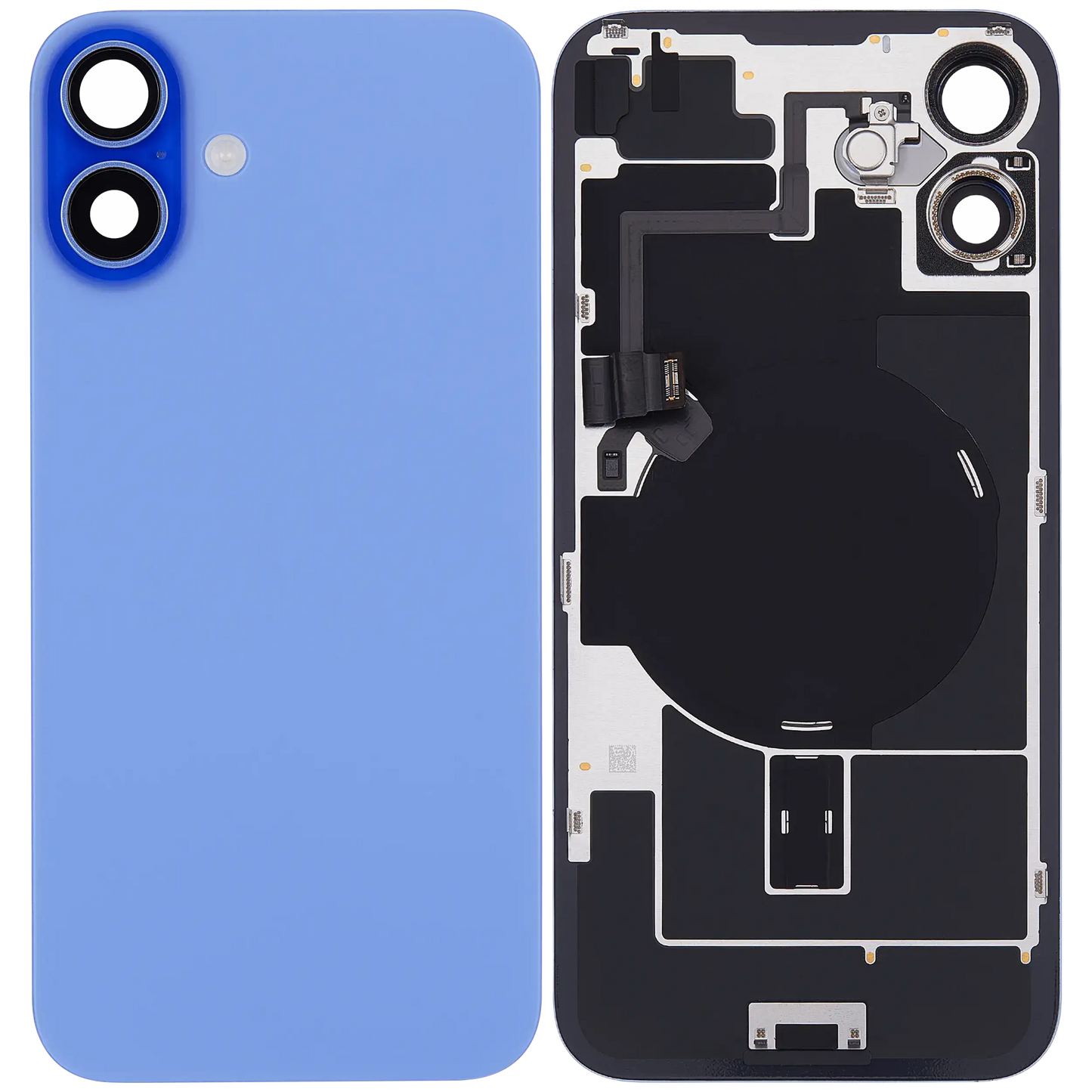 Back Glass w/ MagSafe Magnet & NFC & Flashlight Flex For iPhone 16 Plus (Used OEM Pull: Grade A) (Ultramarine)